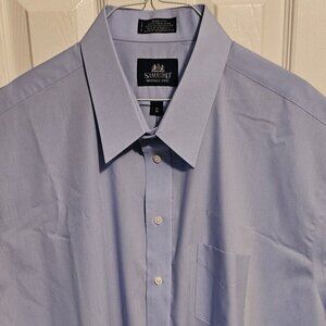 Stafford Wrinkle-Free Classic Light Blue dress shirt size 19, 36.